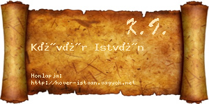 Kövér István névjegykártya