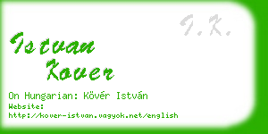 istvan kover business card