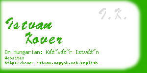 istvan kover business card